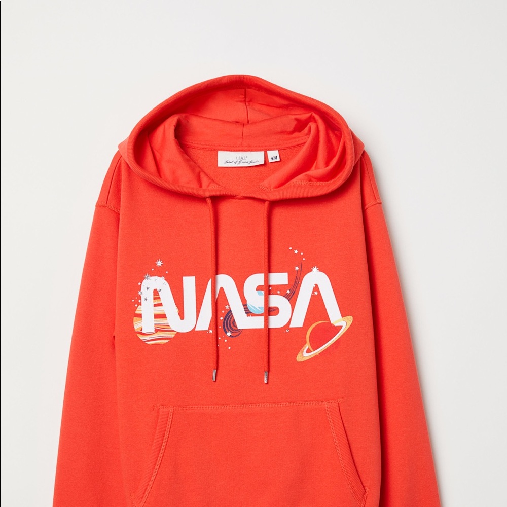 H&M red NASA hoodie